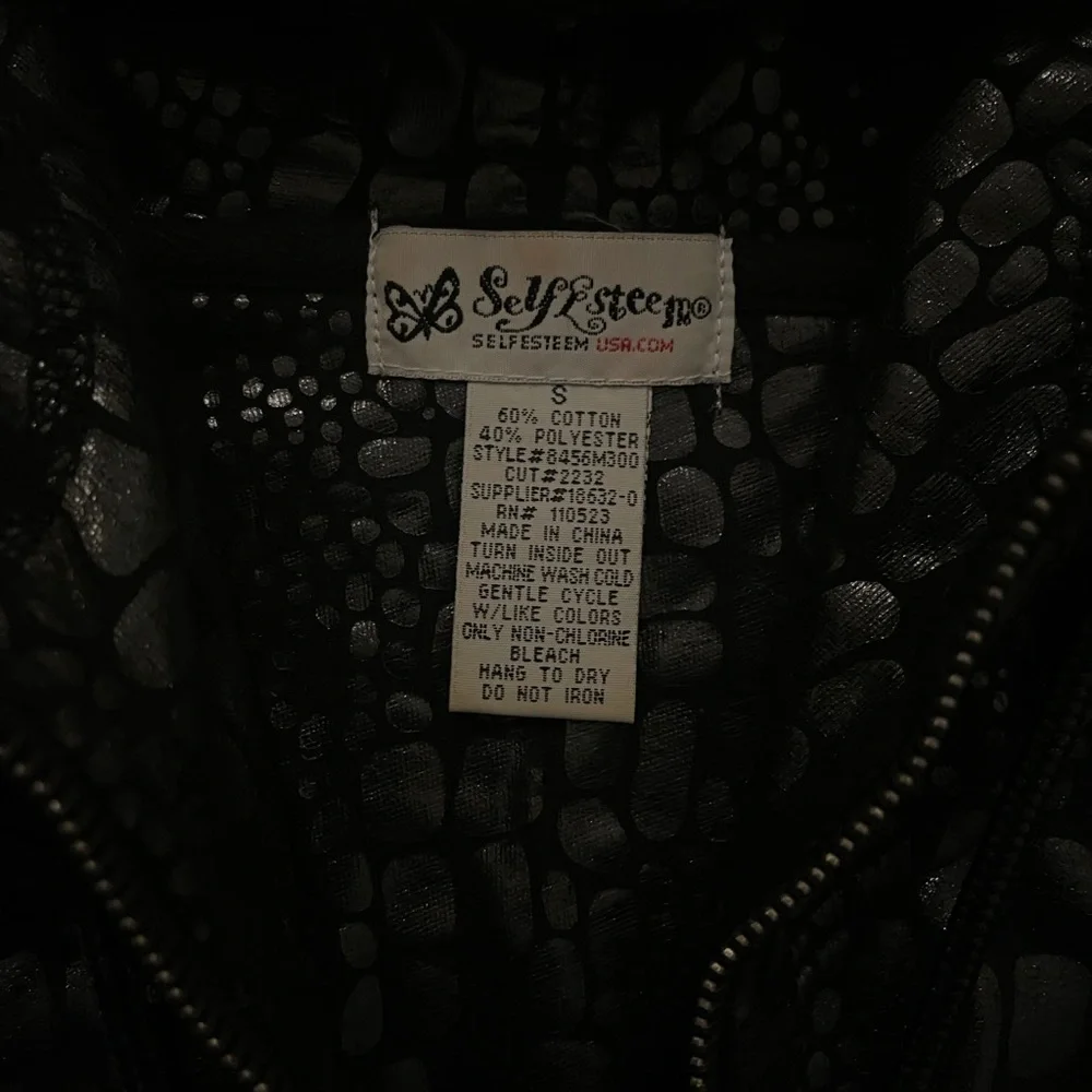 Black Shiny Zip Up - Picture 4 of 8